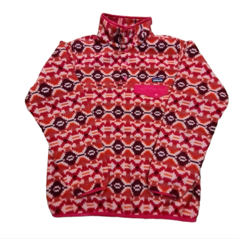 Patagonia Synchilla Snap-T Fleece Pullover Southwest Navajo Aztec Women's Size S